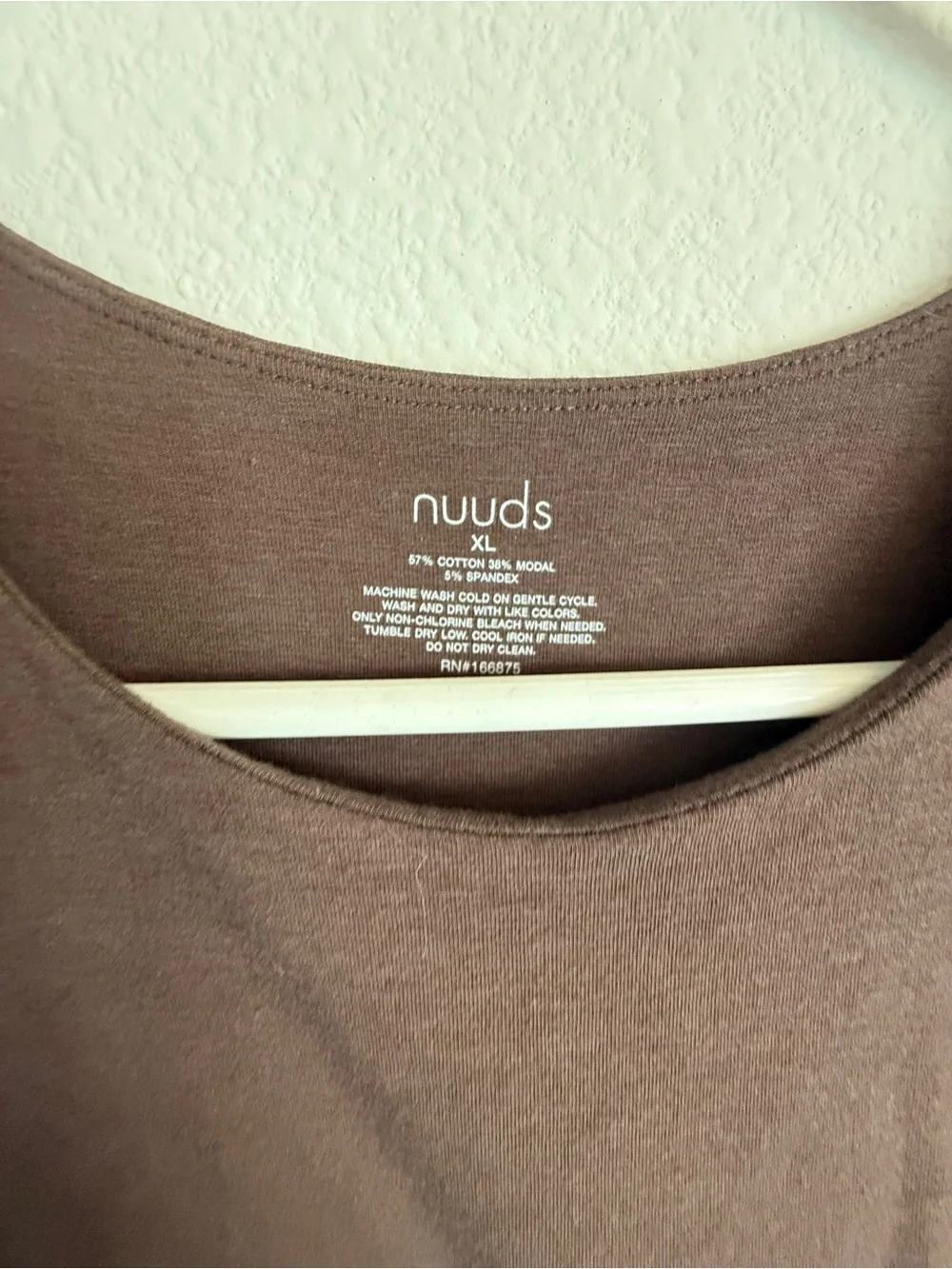nuuds Chocolate Brown Scoop Neck Tee